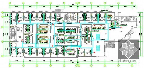 [湖南]2015年办公楼室内装修改造工程量清单控制价及招标文件(含施工图纸)-弱电综合布线平面图