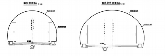 [湖北]公路隧道工程通用图63张（衬砌支护排水）-配电洞室衬砌图