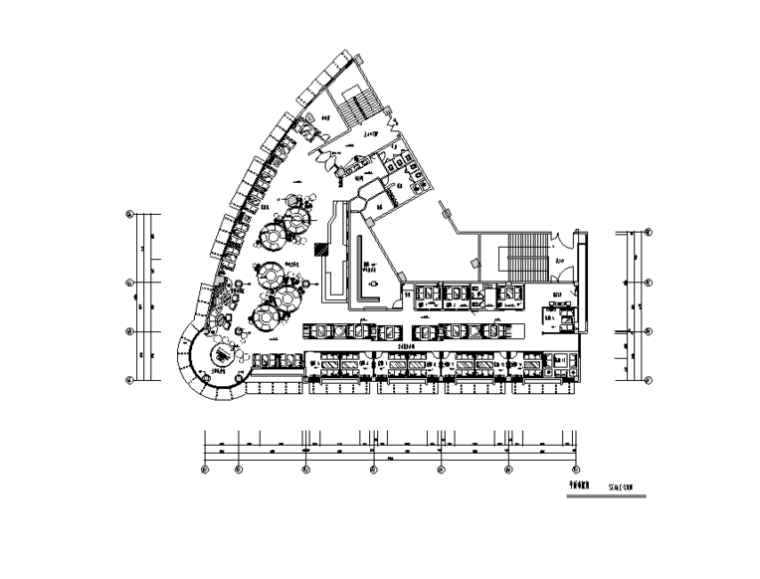 培训学校室内装修设计说明资料下载-福建沙县上岛餐馆室内装修设计竣工图