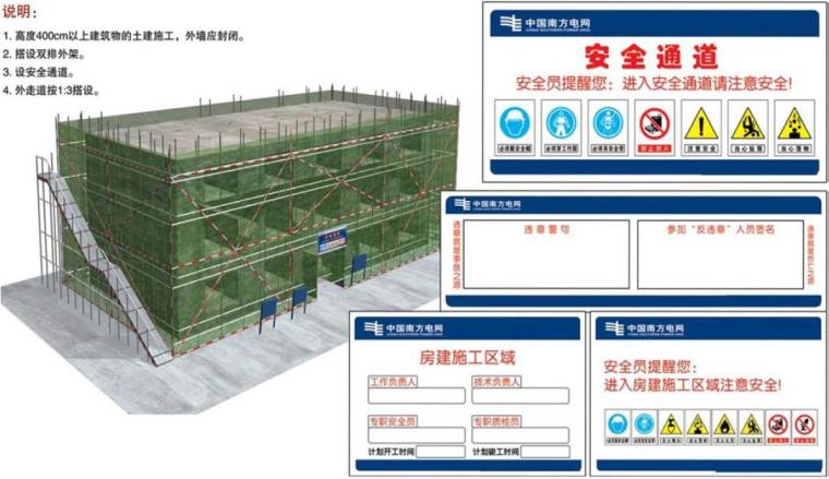 供电局电网建设安全文明施工设施指导图集PDF（主网工程篇，142页）-脚手架搭设