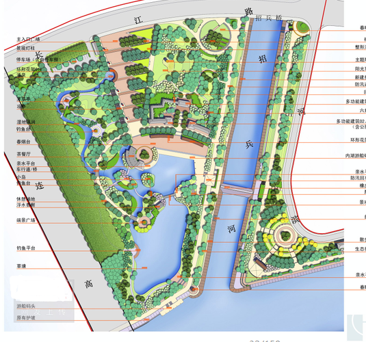 [江苏]南京六合区滁河及护城河景观设计方案文本（生态，人文）-南京六合区滁河及护城河景观设计方案文本-草塘公园总平面图