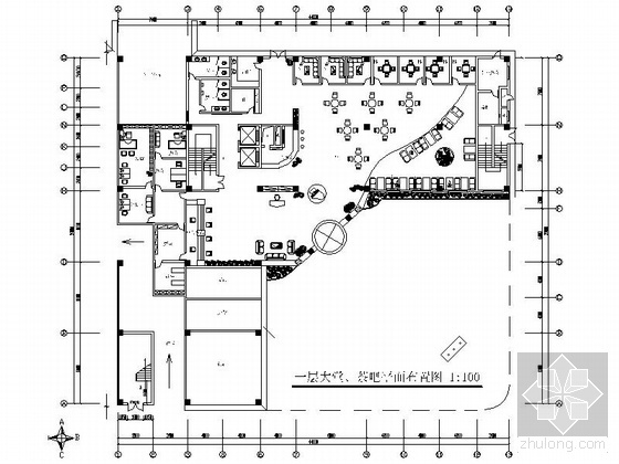酒店大堂入口平面图资料下载-现代中式风酒店大堂装修图（含效果）