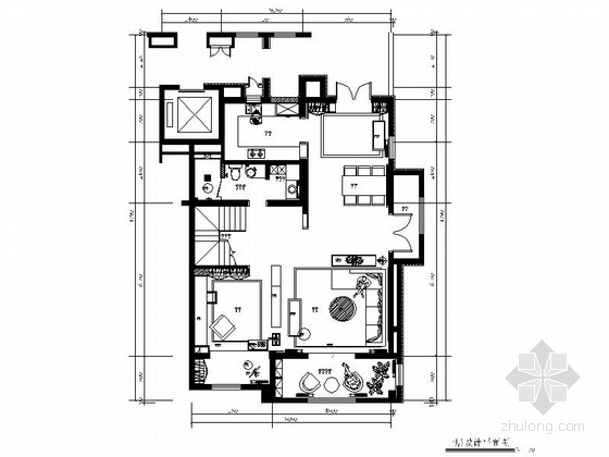 现代别墅楼梯装修效果图资料下载-[山东]三层现代风格别墅室内装修施工图（含实景效果图）