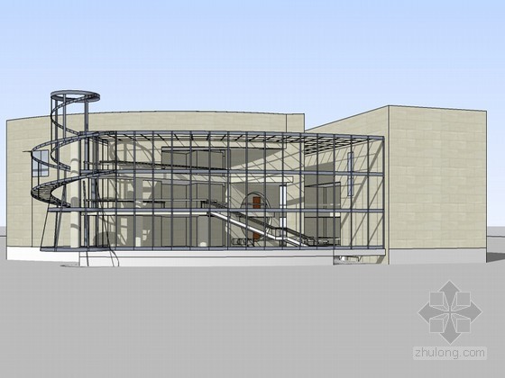 博物馆室内设计资料下载-博物馆SketchUp模型下载