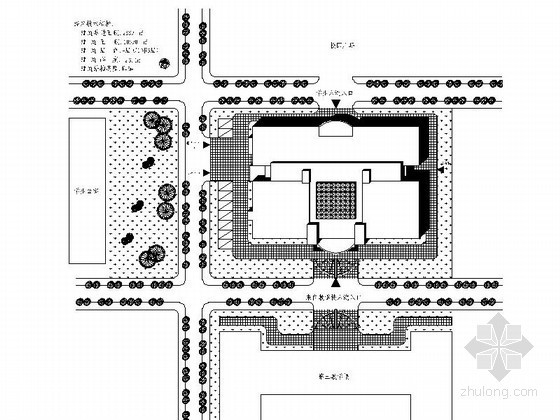 4层图书馆平面图资料下载-某四层图书馆建筑方案图