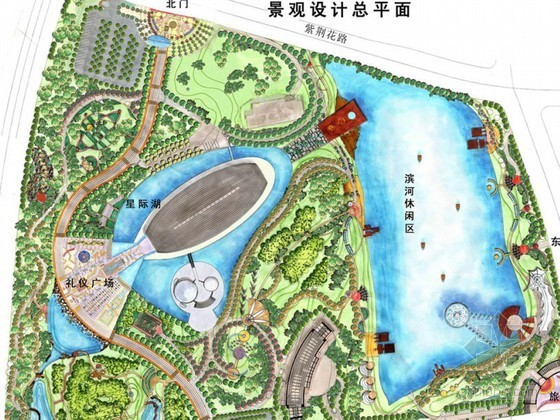 滨河景观总体规划资料下载-[南京]某科教中心景观总体规划