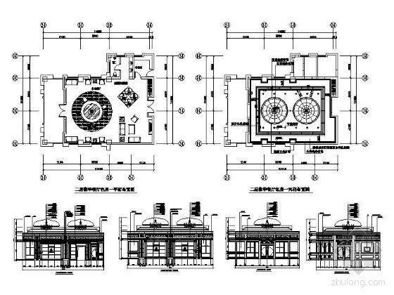 建筑会所立面设计案例资料下载-会所豪华餐包立面设计图