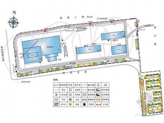 室内装饰工程安全文明施工资料下载-[浙江]超高层建筑安全文明施工组织设计（附图 参考价值高）