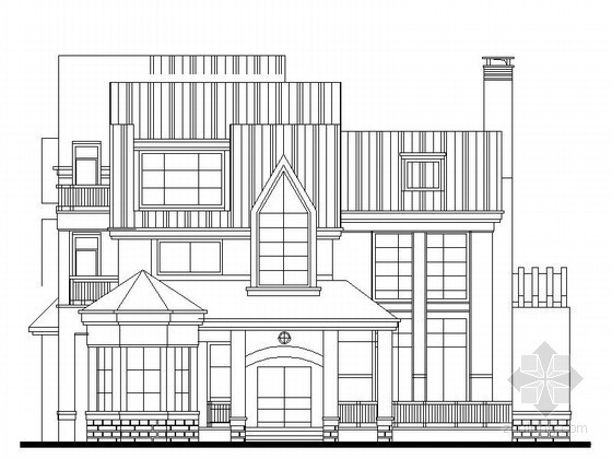 300平方别墅模型资料下载-某三层北欧别墅建筑方案（348平方米）