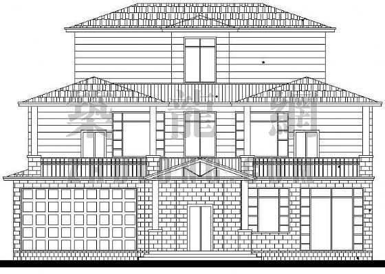 某三层D型别墅建筑方案图资料下载-某别墅建筑设计方案（D型）