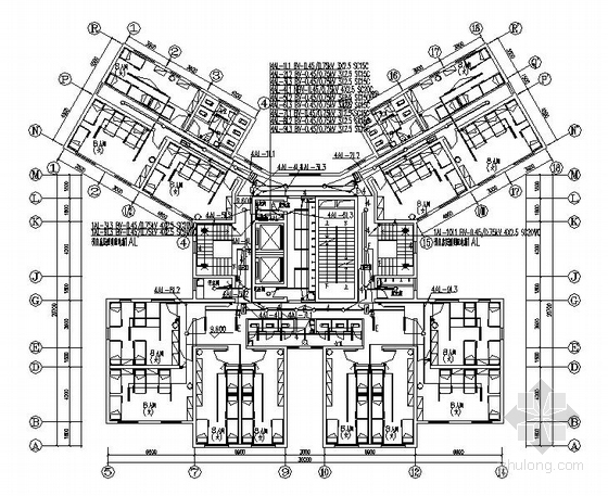 某9层公寓电气施工图资料下载-某四层学生公寓强电施工图纸