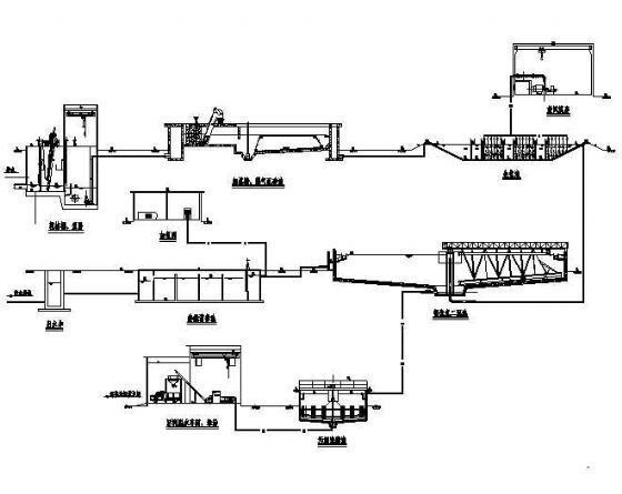 取水泵站工艺设计平面图资料下载-某悬挂链曝气工艺设计图