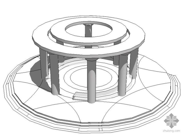 平面为圆形的建筑资料下载-圆形亭