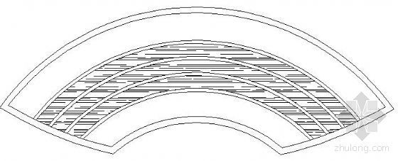 传统园林叠水cad资料下载-扇形叠水施工详图