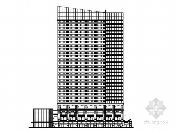 商业住宅规划总图资料下载-[太原市]某三十一层商业住宅综合楼建筑施工图