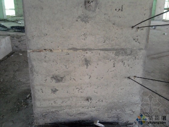 混凝土工程施工现场常见质量通病图片集锦-柱蜂窝 