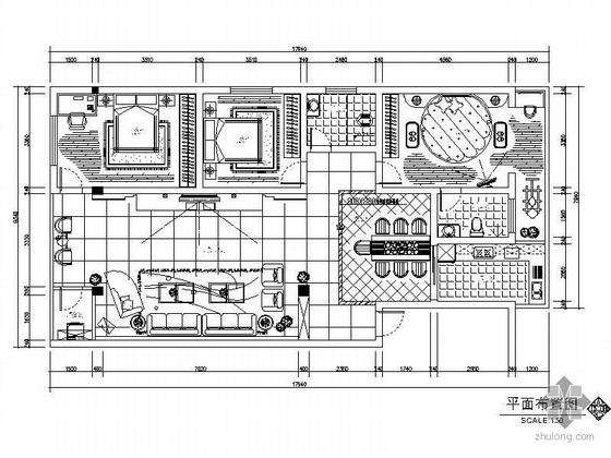 96平米三居装修设计图资料下载-某三居装修设计图