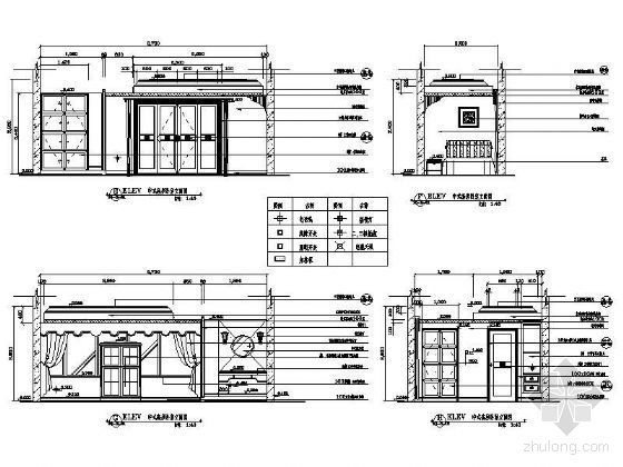中式建筑立面设计资料下载-中式卧室立面图