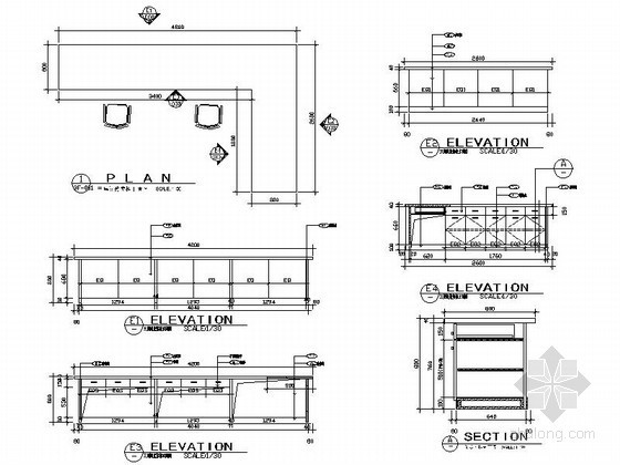 吊装风柜安装大样图资料下载-成套柜装饰造型节点详图CAD图块下载