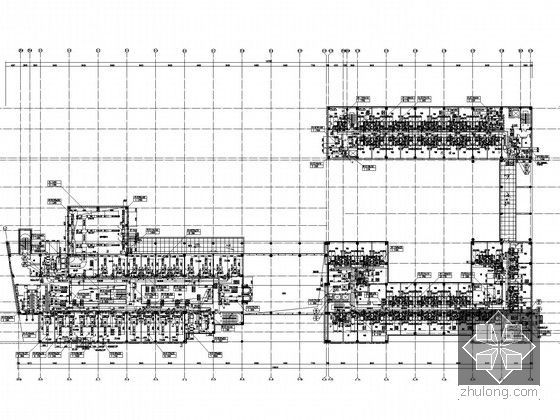 [上海]公共办公建筑空调通风防排烟系统设计施工图（含燃气设计）-三层平面空调系统布置图