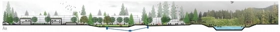 [国外]滨水高校景观规划方案设计-立面图