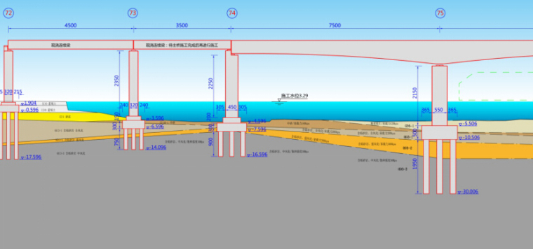 跨河大桥水中钢板桩围堰施工安全技术方案82页（附模型）-桥墩图