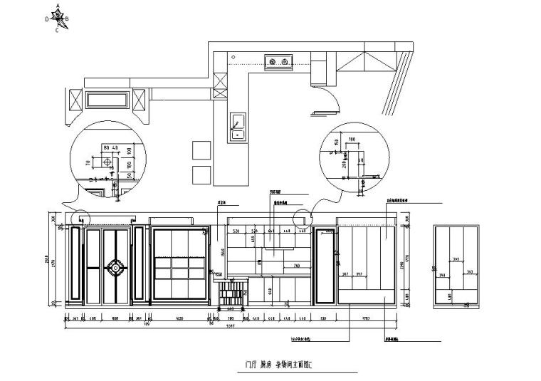 [浙江]现代简约精品三居室装修设计施工图（含实景图）-[浙江]现代简约精品三居室装修设计立面图