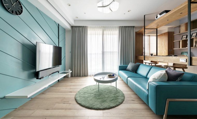 明亮色调的现代公寓资料下载-新竹现代风亲子公寓