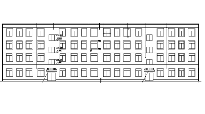 四层办公楼施工图带效果图资料下载-某三层办公楼及商住楼建筑施工图