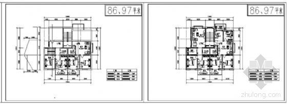四种（90平米以下）多层住宅建筑平面-3