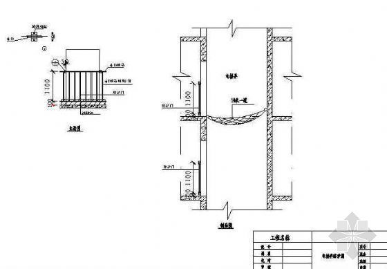 观光电梯井建筑施工图资料下载-电梯井防护图