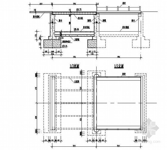 8m板桥施工资料下载-2×8m空心板桥平面、立面、剖面节点详图设计