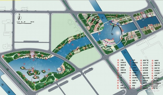某小区园区音响资料下载-宁波科技园中央商务区绿化概念设计