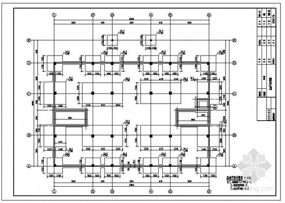 五层框架办公楼建筑设计资料下载-某五层框架办公楼结构设计图