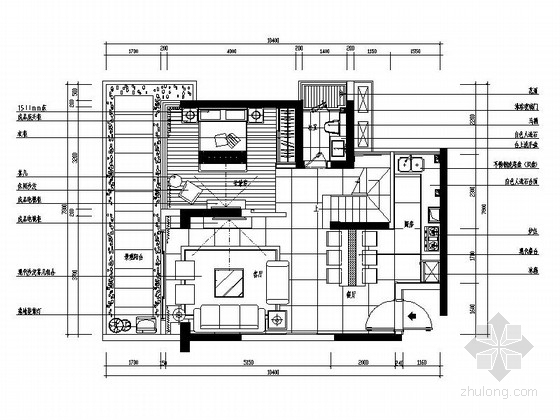 深圳福田区办公空间设计资料下载-[深圳]福田区CBD现代复式样板房装修图（含效果）