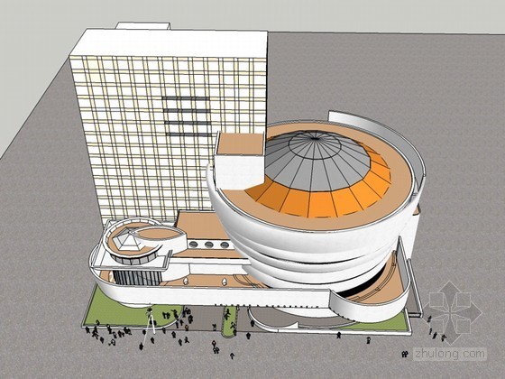 现代博物馆SketchUp模型下载-现代博物馆 