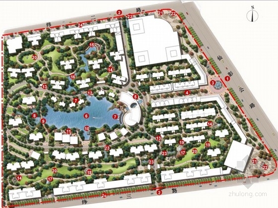 小区ps总图资料下载-[武汉]现代自然型小区景观规划设计方案（知名设计公司）
