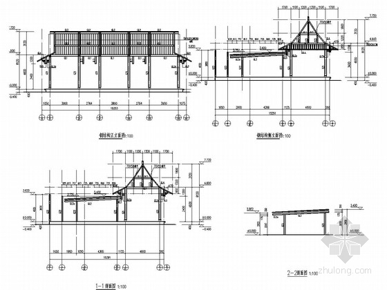 钢结构会所效果图资料下载-[天津]钢结构古建会所结构施工图