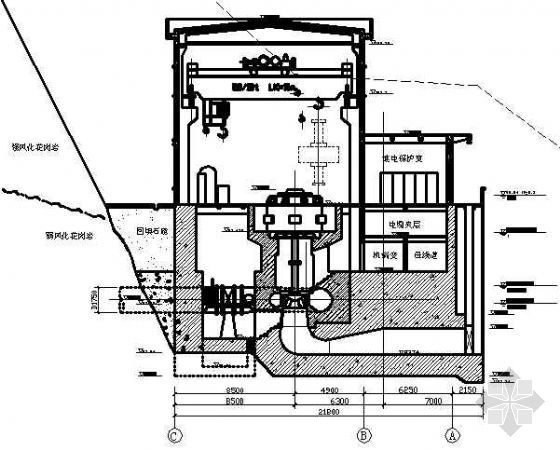 关键词:        水利工程图纸电站厂房平面布置图