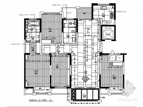 小区室内设计cad图纸资料下载-[绍兴]某精品小区样板房概念室内设计图（含示意图）