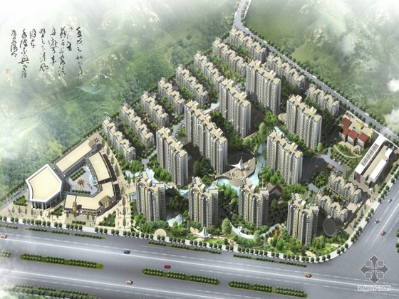 住宅小区观念设计方案资料下载-[晋江]某山庄住宅小区规划设计方案