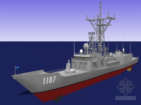逐时综合温度资料下载-驱逐舰SketchUp模型下载