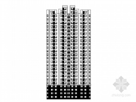 6层居住楼户型平面图资料下载-[天津]松江武台某二十四层一梯六住宅楼建筑施工图