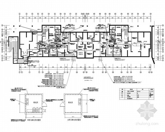 [安徽]二十八层商住小区强弱电设计图纸（最新规范）-地下层配电平面图 