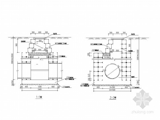 市政道路d1000-d1200矩形检查井大样图-d1000-d1200矩形检查井大样图 