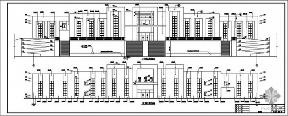楼梯及栏杆立面大样图资料下载-某框架小型火车站站房全套建筑图及结构图