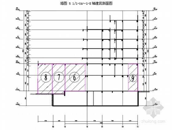 生态文化乐园主题酒店工程高支模施工方案(65页 附图)-建筑剖面图 