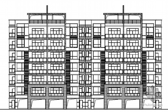 广西绿化园林资料下载-[广西]某园林式花园六层住宅楼建筑施工图