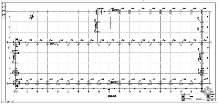 32米跨吊车资料下载-某带吊车带附跨厂房结构设计图