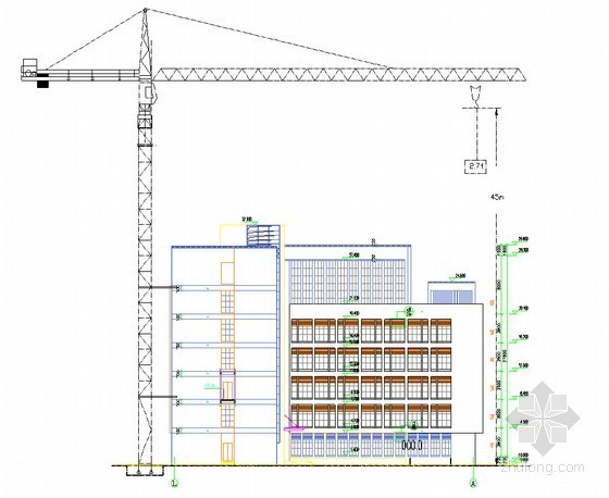 塔机附着专项施工方案资料下载-[湖北]高层住宅楼工程塔吊施工方案（QTZ630塔机2台）